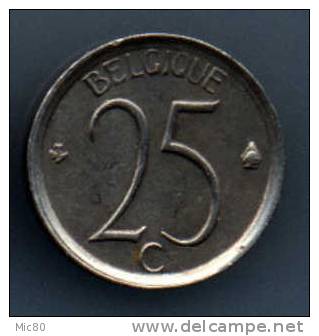 Belgique 25cts 1966 Légende Française Sup - 25 Cent