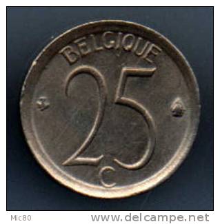 Belgique 25cts 1968 Légende Française Sup - 25 Cent