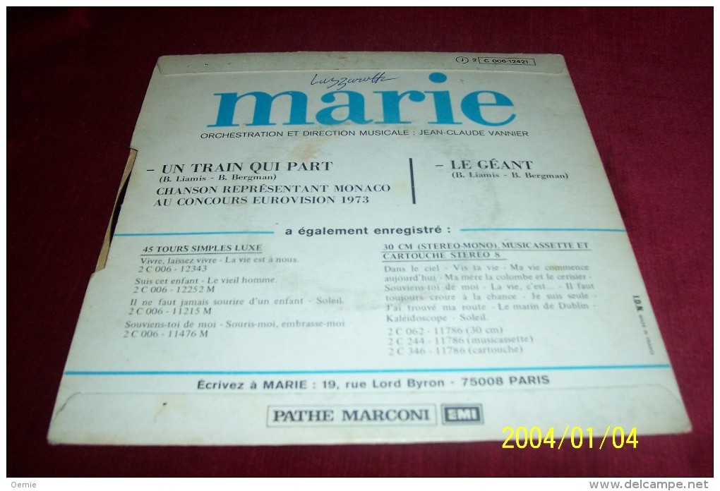 MARIE °   LOT  3   / 45 TOURS - Collezioni