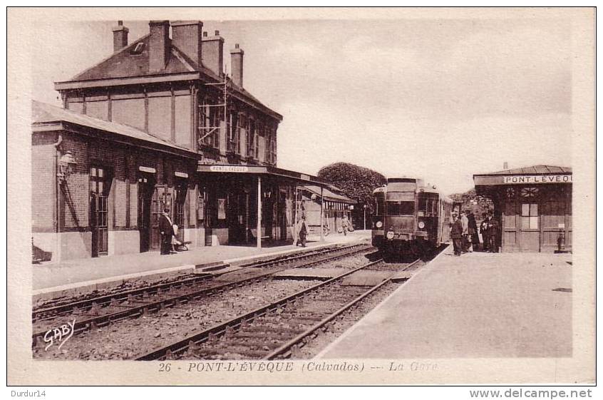 PONT-L´ÉVÊQUE (Calvados).  La Gare  ( Bp Train / Belle Carte ) - Pont-l'Evèque