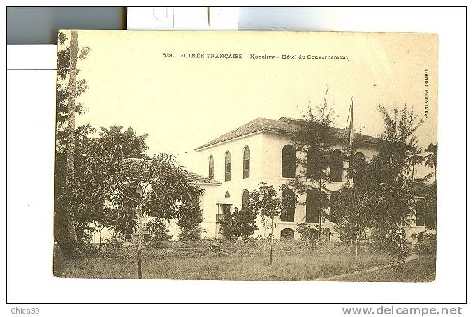 GUINEE FRANCAISE   -   KONAKRY   -  Hôtel Du Gouvernement - French Guinea