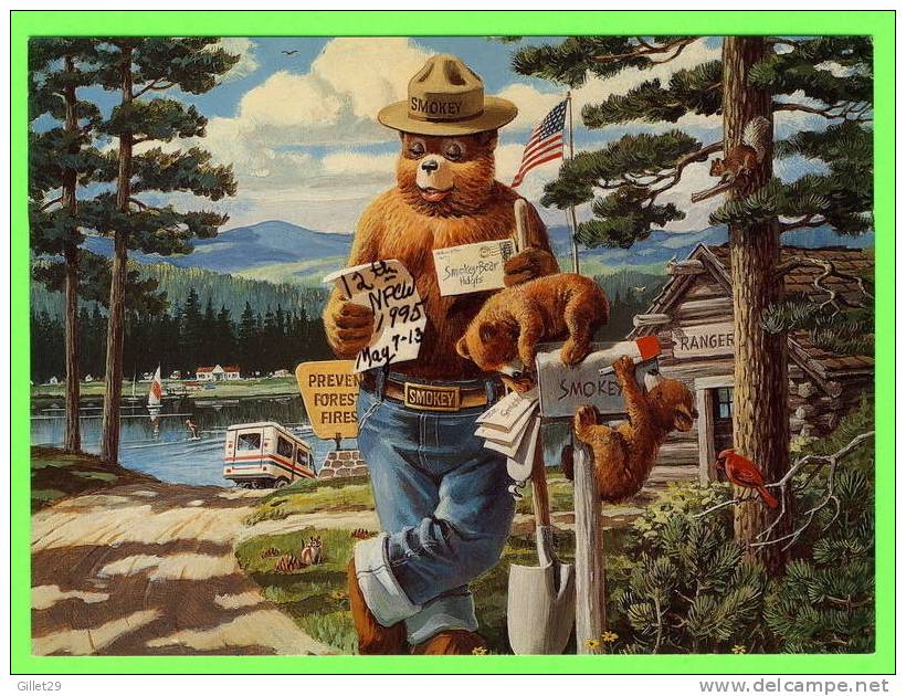 OLD SAYBROOK, CT. - 12 Th NATIONAL POSTCARD WEEK,1995 - SMOKEY BEAR - LIMITED EDITION No 273/300ex - - Otros & Sin Clasificación