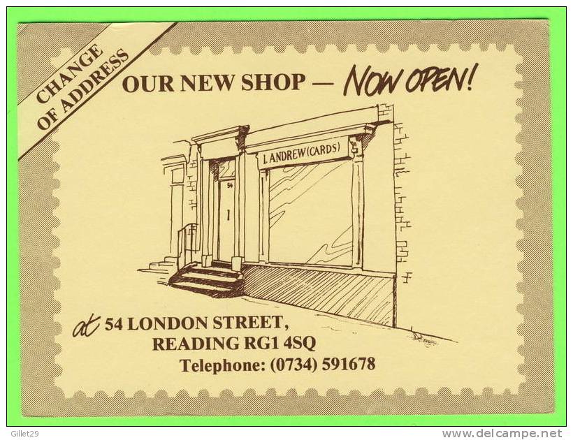 READING, BERKSHIRE, UK  - I. ANDREW (CARDS)-  OUR NEW SHOP - - Reading