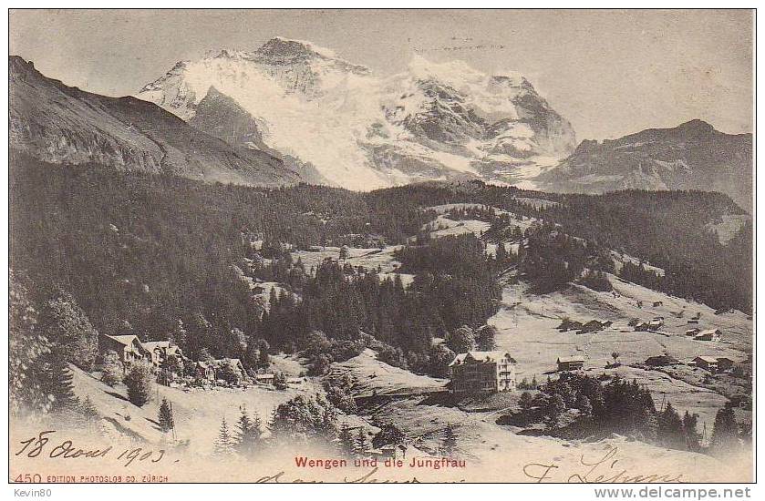 SUISSE BE Wengen Und Die Jungfrau - Wengen