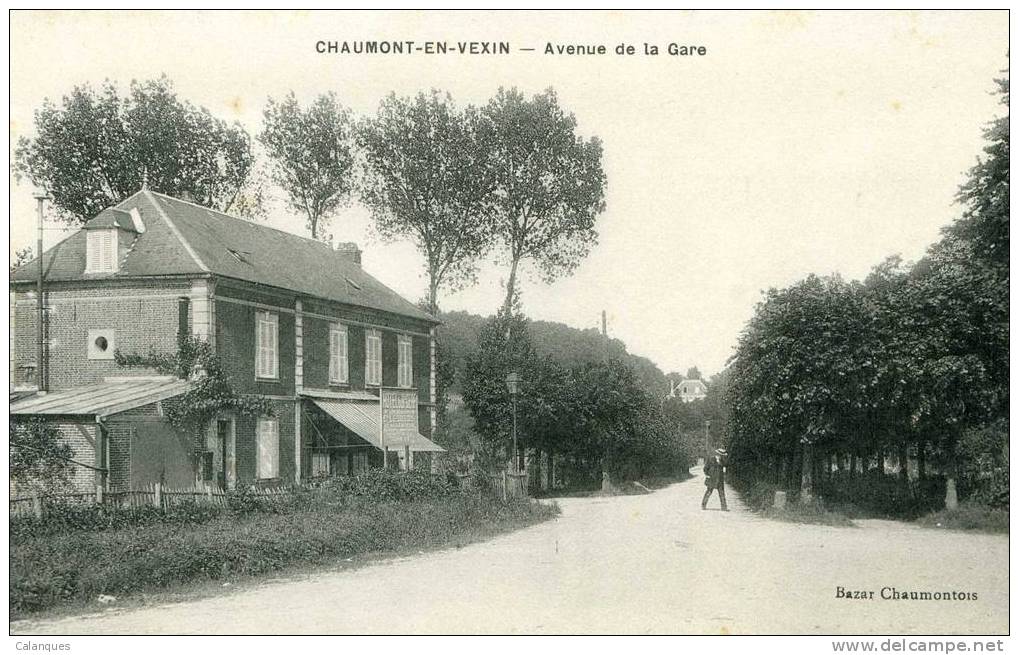 CPA Chaumont En Vexin - Avenue De La Gare - Chaumont En Vexin