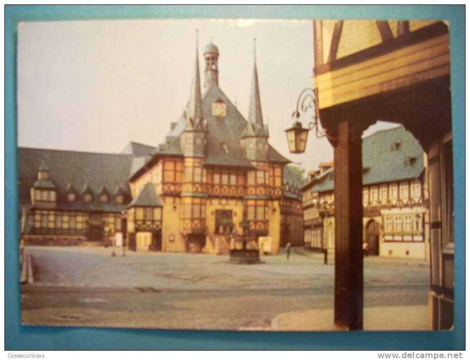 R.6134  SAJONIA ANHALT  ALEMANIA GERMANY DEUTSCHLAND  WERNIGERODE  HARZ  RATHAUS  AÑOS 70  CIRCULADA  MAS EN MI TIENDA - Wernigerode