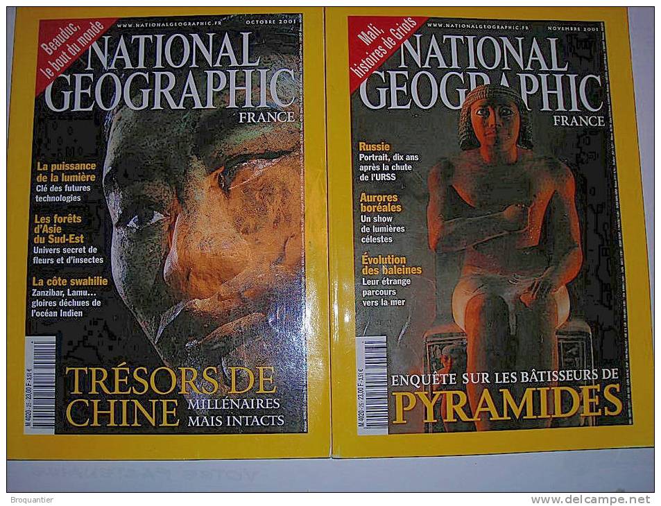National Géographic France 11 Numéros. - Lots De Plusieurs Livres