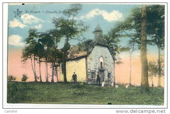 SAINT-HUBERT - CHAPELLE ST.ROCH - CARTE COLOREE - Saint-Hubert