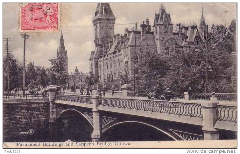 Canada - Ontario - Ottawa - Paliament Building And Sapper's Bridge - Ottawa