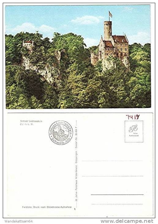 AK SCHLOß LICHTENSTEIN 817 M ü. M. Schwäbische Alb - Reutlingen