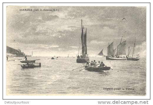 Départ Pour La Pêche  1916 - Fishing Boats