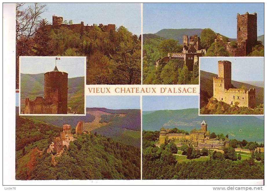 VIEUX CHATEAUX D´ALSACE - 8 Vues : Eguisheim - Ht Koenigsbourg - Frankenbourg - St Ulrich - Kaysersberg - Ortenberg - - Lorraine