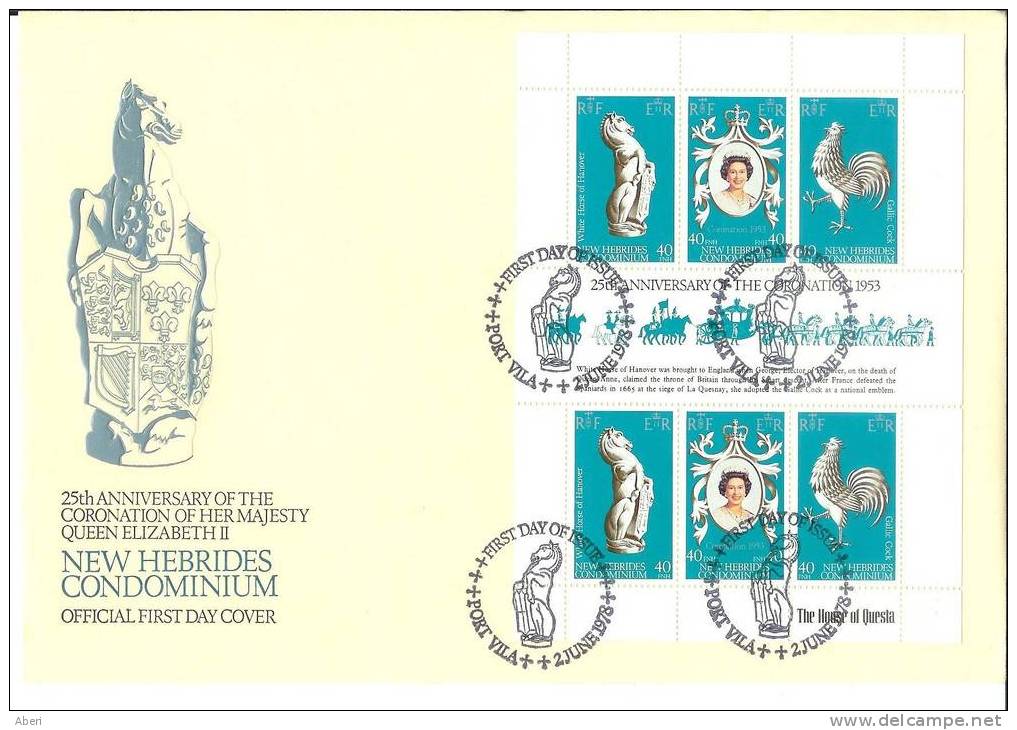 FDC 81  NEW HEBRIDES - POSTE 540A - QUEEN ELIZABETH II - FDC