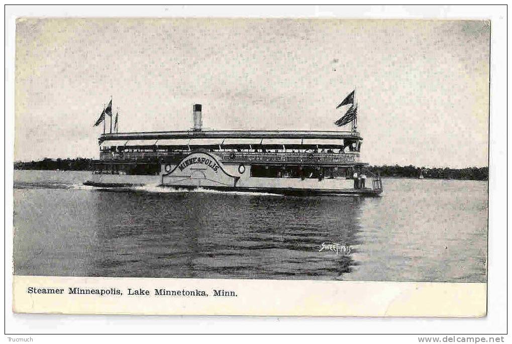 M1629 - Steamer Minneapolis, Lake Minnetonka - Other & Unclassified