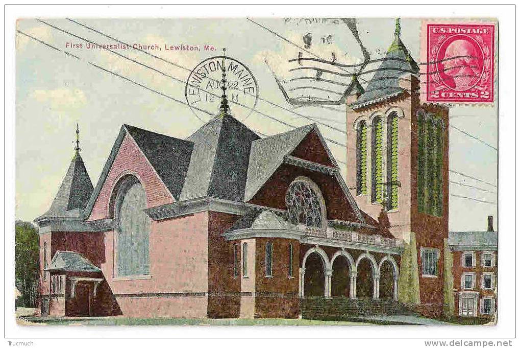 M1647 - First Universalist Church, LEWISTON - Lewiston