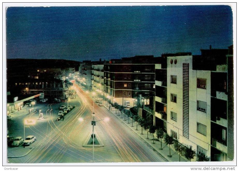 MATERA, VIA ANNUNZIATELLA IN NOTTURNO CON RIFORNIMENTO AGIP, VG 1971 - Matera