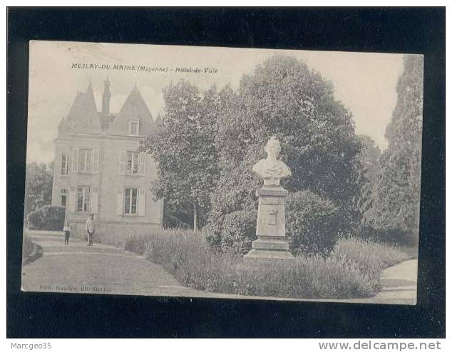 Meslay Du Maine Hôtel De Ville  édit.gautier Animée  Belle Carte - Meslay Du Maine