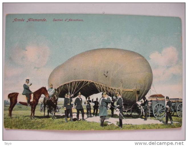 Armée Allemande Section D Aerostier Dirigeable Zeppelin Editeur C. Cain Nancy - Airships