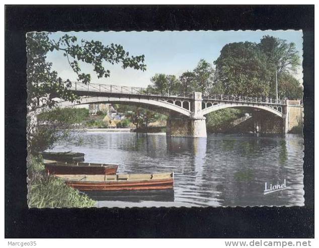 Malicorne Le Pont Sur La Sarthe édit.chrétien N° 2 Barques  Belle Cpsm - Malicorne Sur Sarthe