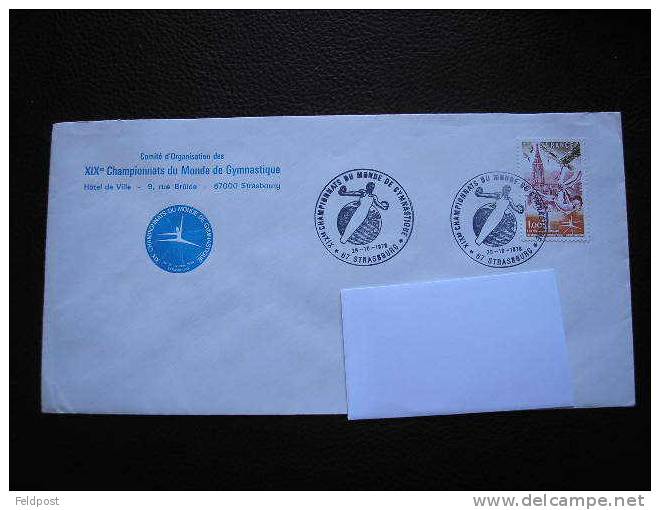 Cachet Championnats Du Monde De Gymnastique Strasbourg 1978 - Gymnastics