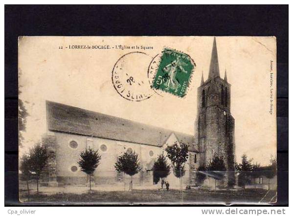 77 LORREZ LE BOCAGE Eglise, Square, Ed Jouant 12, 1911 - Lorrez Le Bocage Preaux