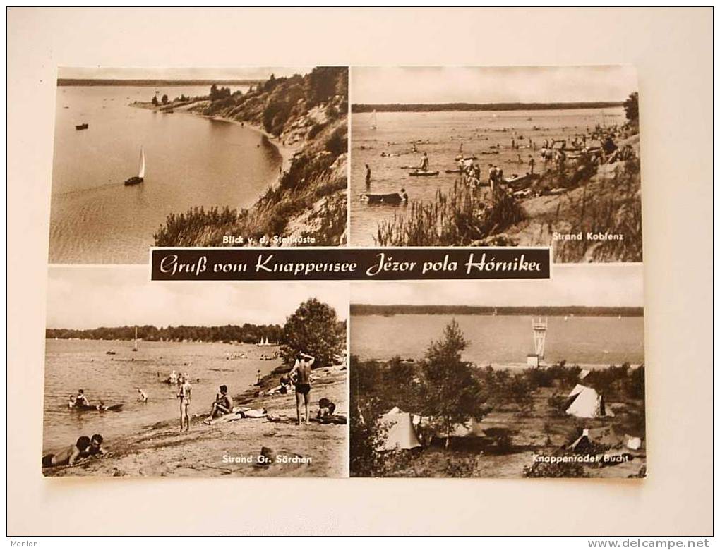 Knappensee - Strand Gr. Särchen  , Koblenz - Jezor Pola Hornikec Cca 1960-70's  - VF -   D34012 - Lohsa