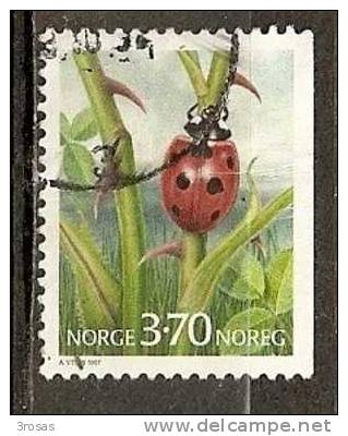 Norvege Norway 1997 Abeille Bee And Ladybird Obl - Oblitérés