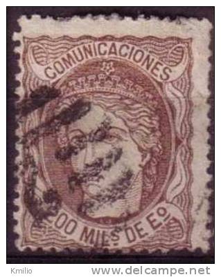 Edifil 109 1870 200 Milesimas Usado - Used Stamps