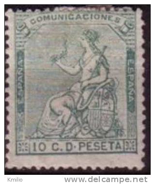 Edifil 133* 1873 10 Cts Verde Nuevo - Ungebraucht