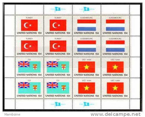 ONU  1980  Flag.drapeau 4 Feuilles  316/331 Neuf X X - Unused Stamps
