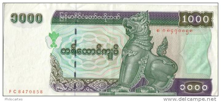 MYANMAR  -  1000 Kyats  -  Pick N° 77 Ba - Myanmar