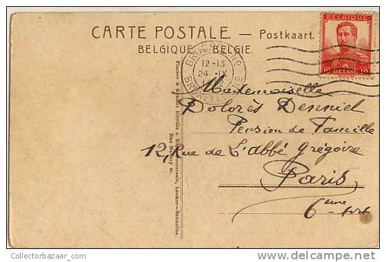 VINTAGE POSTCARD POSTAL AK Ca1900 BRUXELLES ENTREE DU PARC ROYAL - Otros & Sin Clasificación