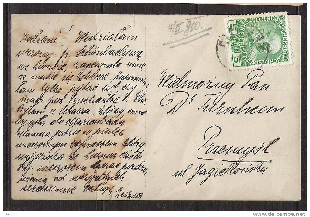 SA146- AUSTRIA, CIRCULATED  POSTCARD .-  NO CLEARLY ADDRESSED.  1909 - Briefe U. Dokumente