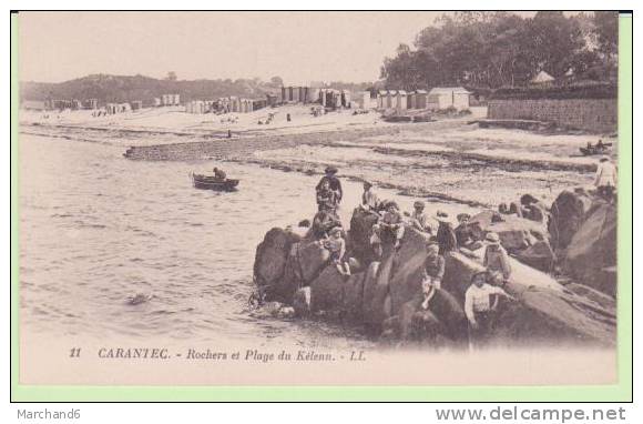 FINISTERE.CARANTEC.ROCHERS ET PLAGE DU KELENN - Carantec