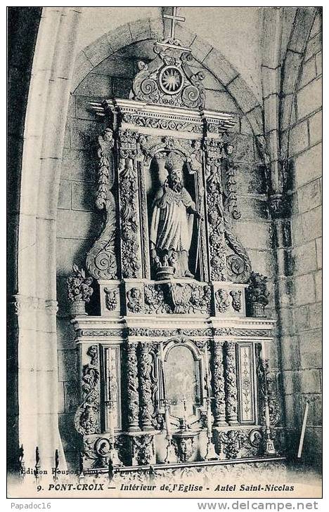 29 - Pont-Croix - Intérieur De L'Eglise - Autel Saint-Nicolas (non Circulée) - Pont-Croix