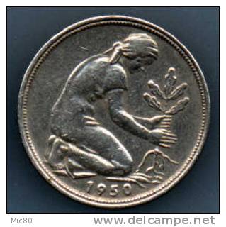 Allemagne 50 Pfennig 1950 J Ttb - 50 Pfennig
