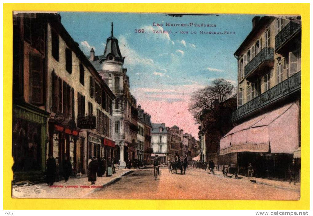 * Tarbes (Hautes Pyrénées - France) * (Phototypie Labouche, Nr 369) Rue Du Maréchal Foch, Shop, Cheval, Old, Marchands - Tarbes