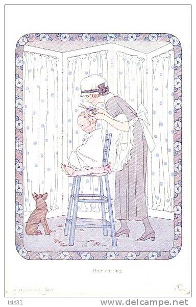 Illustrateurs - Enfants - Femmes - Chiens - Dogs - Coiffeur - Willebeek Le Mair - Illustrateur Le Mair - Hair Cutting - Le Mair