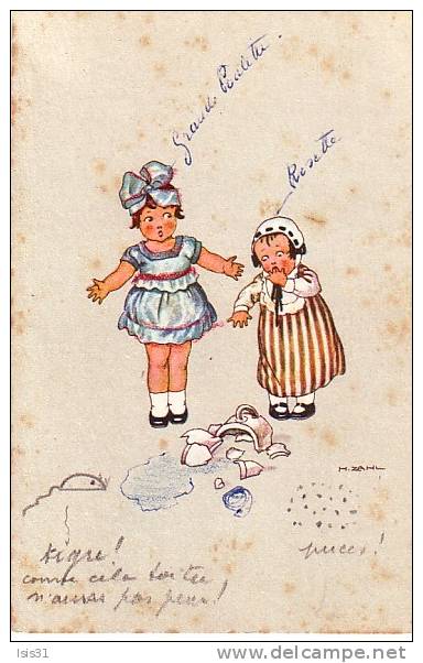 Illustrateurs - Enfants - Fillettes - V650 - Illustrateur Zahl - état - Zahl, H.