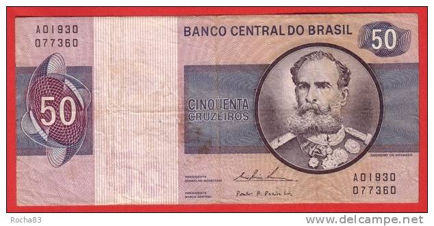 BILLET - BRESIL - 50 Cruzeiros - 1972  - Pick 194 - Brésil