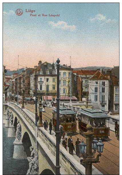 Liège - Pont Et Rue Léopold - Avec Oblitération Spéciale - Luik