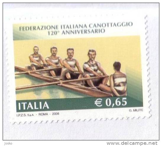 ROWING - Federazione Italiana ... ( Italy Stamp On Paper - Not Cancelled ) * Aviron Rudern Row Rudernd Ruder Remo Remare - Aviron