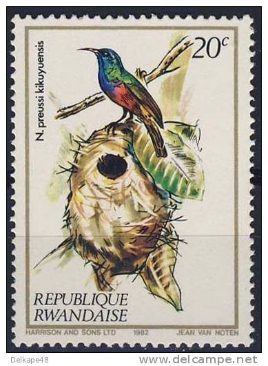 Ruanda Rwanda 1983 Mi 1214 Yv 1149 Sc 1130 ** Nectarinia Preussi Kikuyuensis: Nothern Double-collared Sunbird - Zangvogels