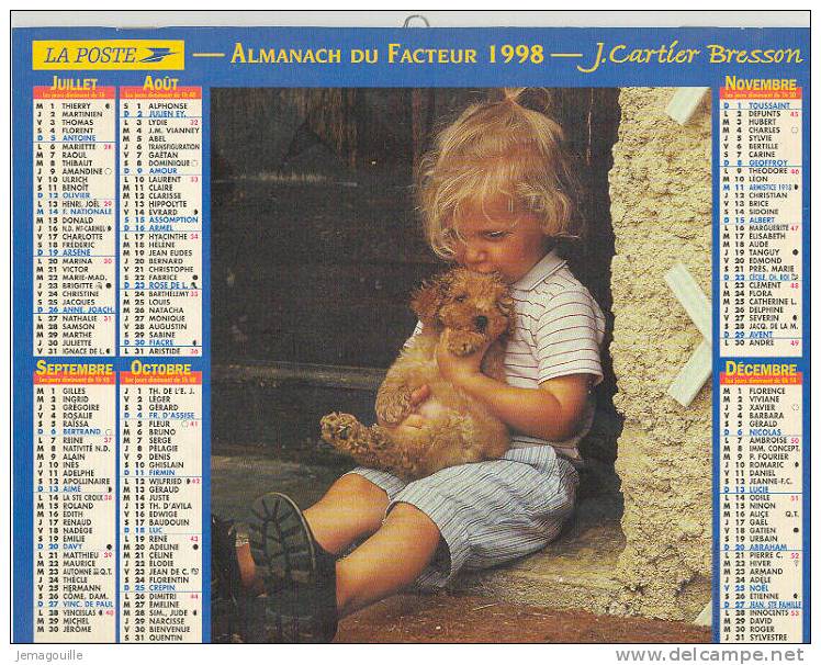 ALMANACH P.T.T. 1998 - J.Cartier Bresson * - Tamaño Grande : 1991-00