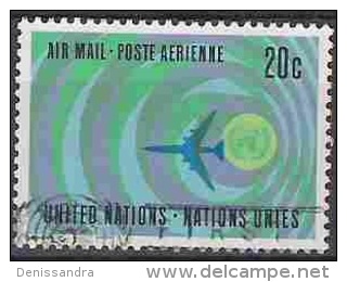 Nations Unies (New York) 1968 Yvert Poste Aerienne 13 O Cote (2015) 0.65 Euro Avion à Réaction - Poste Aérienne