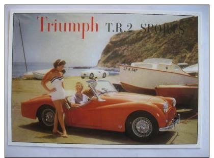 Carte Affiche Reproduction  Triumph TR2 - Voitures De Tourisme