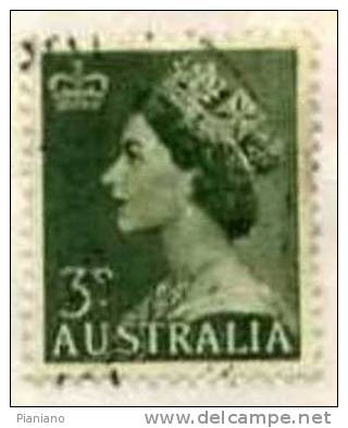 PIA - AUSTRALIA - 1953 : Reine Elizabeth II  - (Yv 197) - Used Stamps