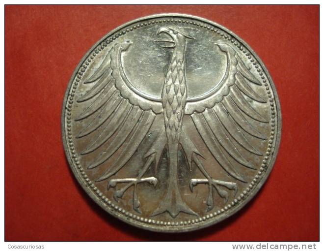 1992 DEUTSCHLAND GERMANY ALEMANIA  5 MARK SILVER COIN PLATA    AÑO / YEAR  1970 G    UNC- - 5 Mark