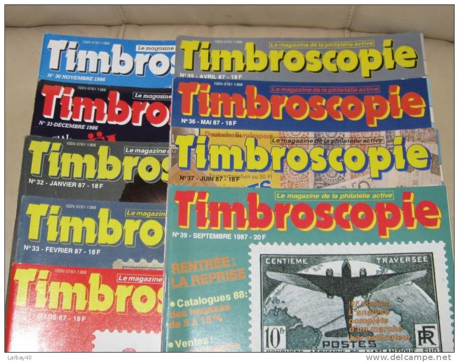 Timbroscopie N° 30 - 31 - 32 - 33 - 34 - 35 - 36 - 37 - 39 - French (from 1941)