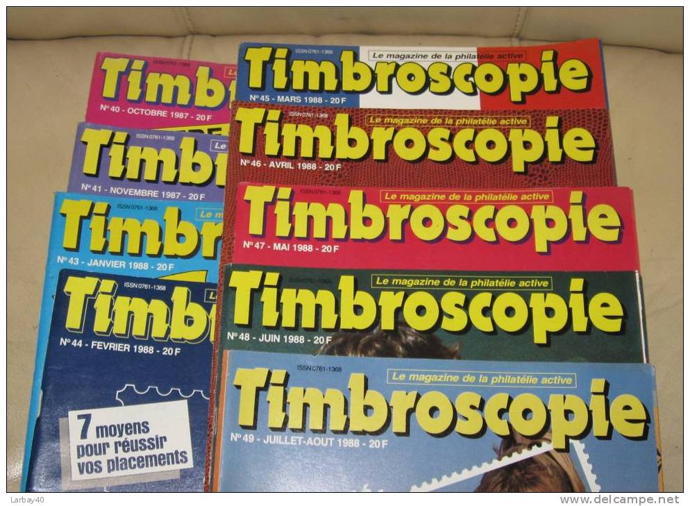 Timbroscopie N° 40 - 41 - 43 - 44 - 45 - 46 - 47 - 48 - 49 - French (from 1941)